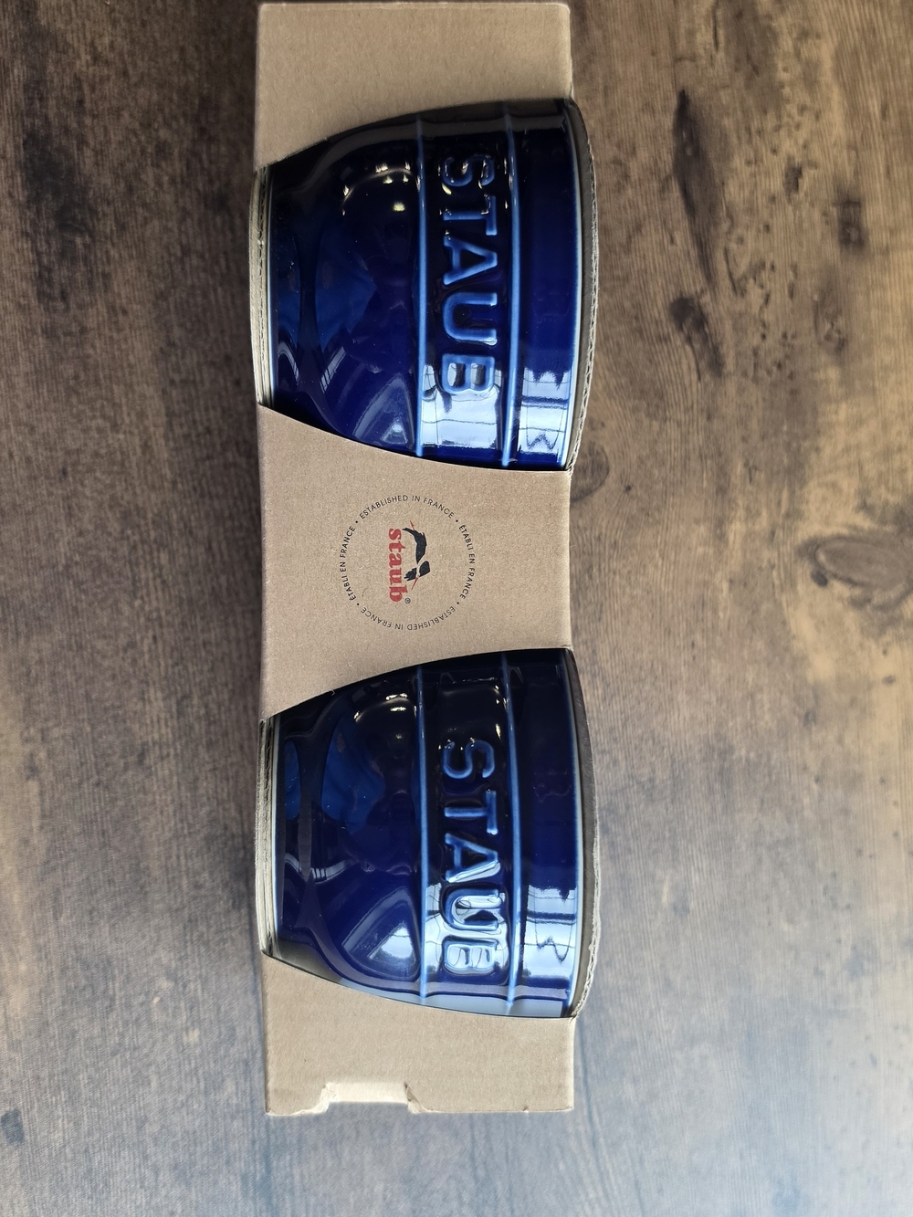 Staub Deep Blue Stoneware Ramekins Set of 2